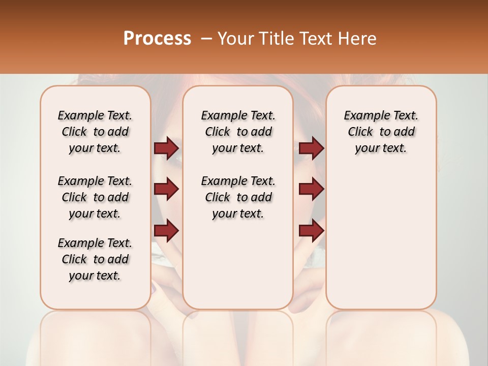 A Beautiful Woman With Red Hair And Blue Eyes PowerPoint Template