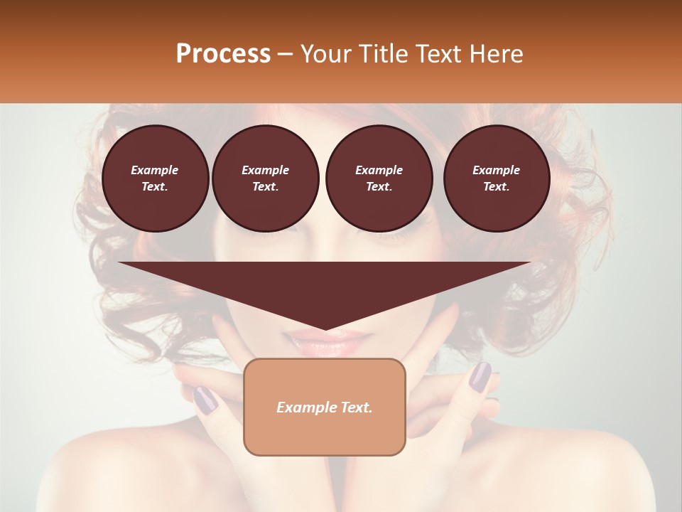 A Beautiful Woman With Red Hair And Blue Eyes PowerPoint Template