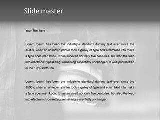 A Man Wearing A Helmet With Goggles On His Face PowerPoint Template