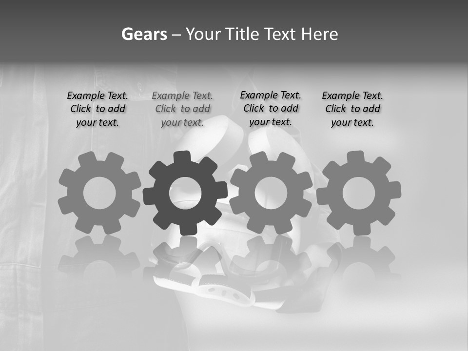 A Man Wearing A Helmet With Goggles On His Face PowerPoint Template
