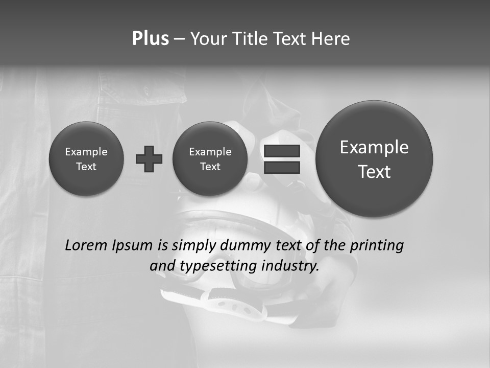 A Man Wearing A Helmet With Goggles On His Face PowerPoint Template