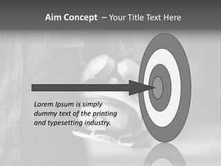 A Man Wearing A Helmet With Goggles On His Face PowerPoint Template