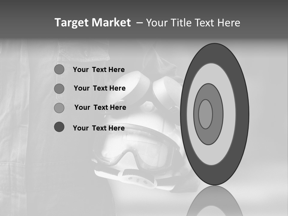 A Man Wearing A Helmet With Goggles On His Face PowerPoint Template