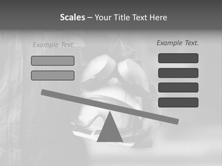 A Man Wearing A Helmet With Goggles On His Face PowerPoint Template