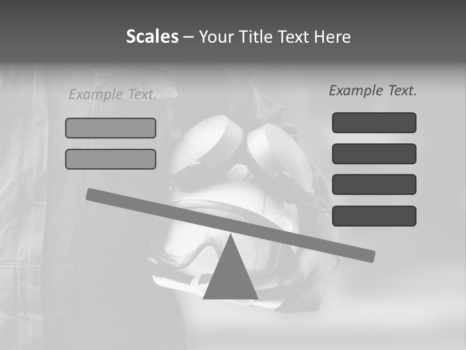 A Man Wearing A Helmet With Goggles On His Face PowerPoint Template