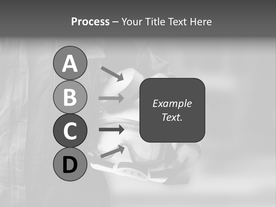 A Man Wearing A Helmet With Goggles On His Face PowerPoint Template