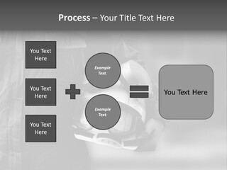 A Man Wearing A Helmet With Goggles On His Face PowerPoint Template