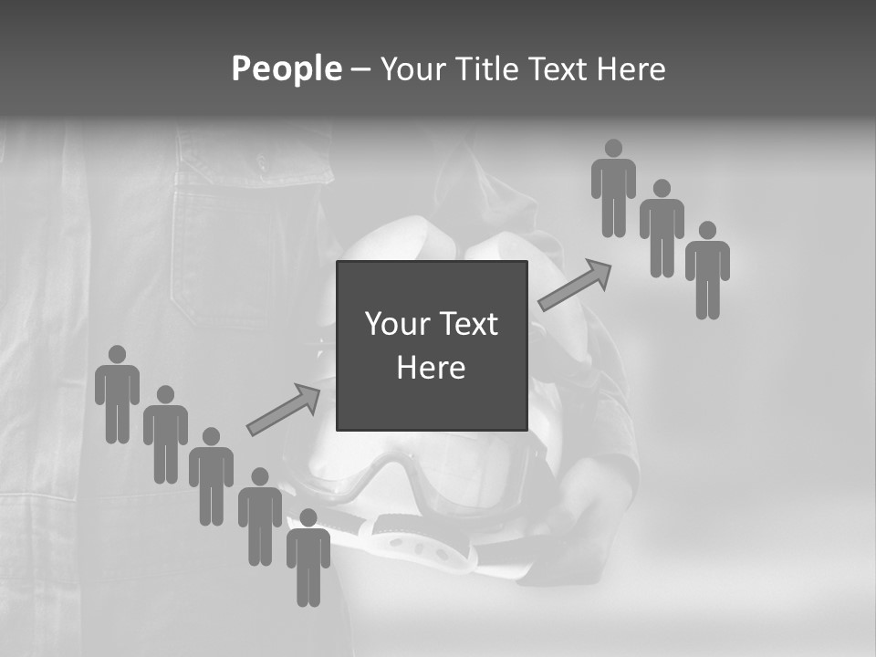 A Man Wearing A Helmet With Goggles On His Face PowerPoint Template