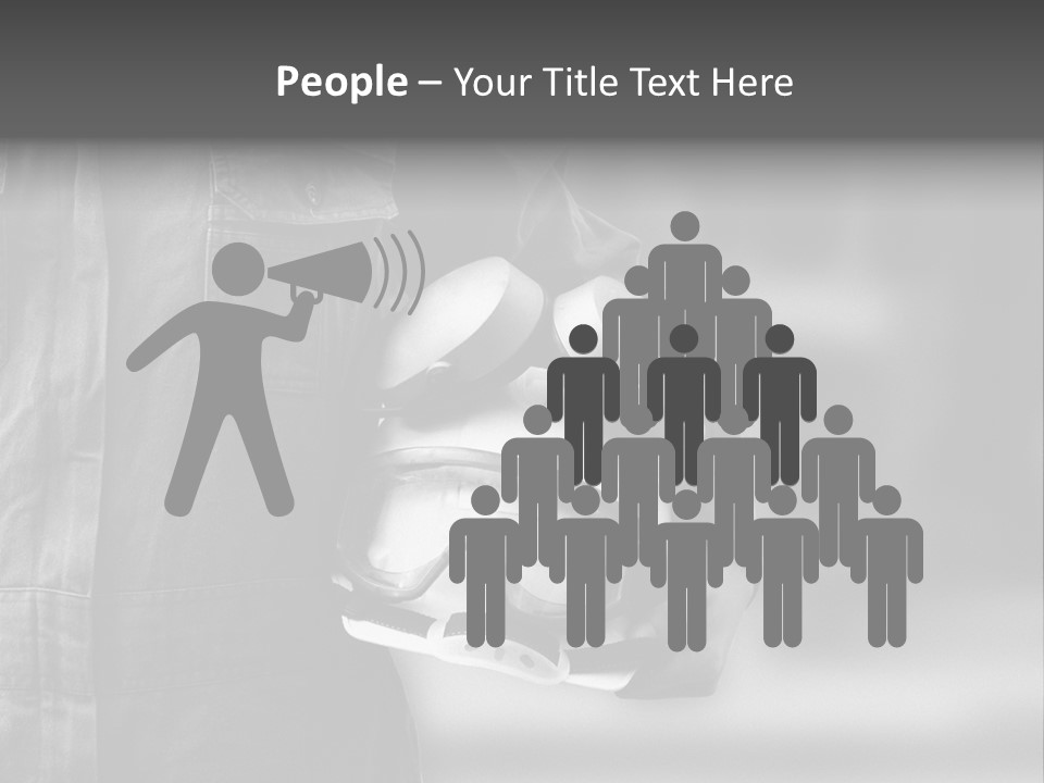 A Man Wearing A Helmet With Goggles On His Face PowerPoint Template