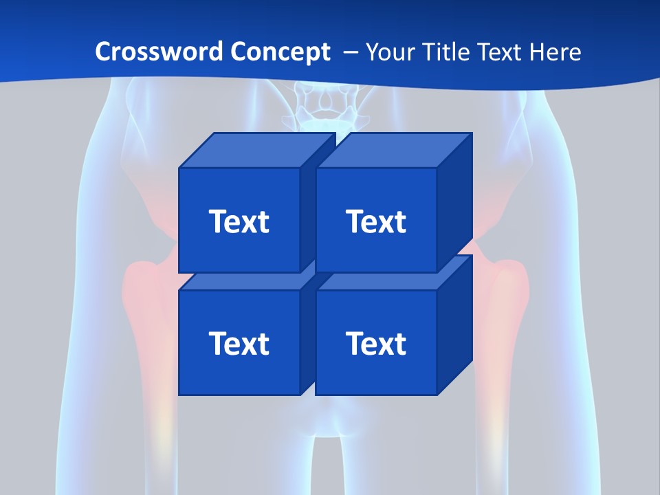 A Medical Powerpoint Presentation With A Highlighted Image Of A Man's Hip PowerPoint Template