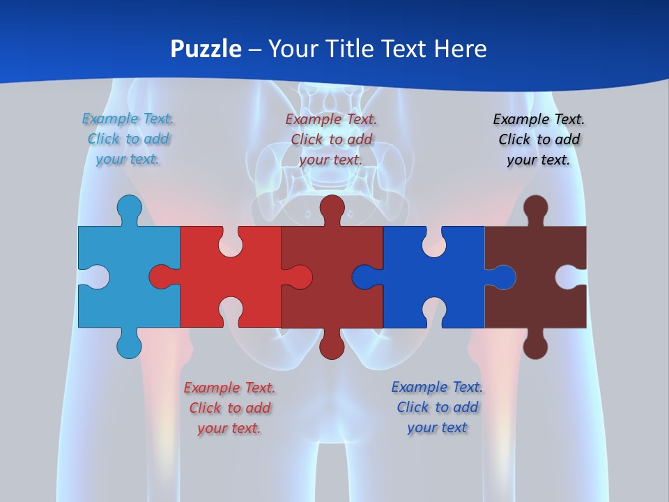 A Medical Powerpoint Presentation With A Highlighted Image Of A Man's Hip PowerPoint Template