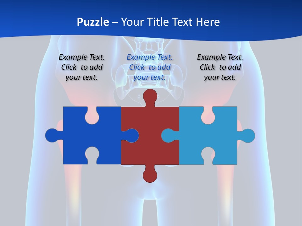 A Medical Powerpoint Presentation With A Highlighted Image Of A Man's Hip PowerPoint Template