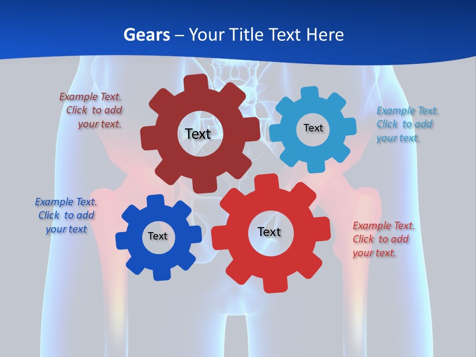 A Medical Powerpoint Presentation With A Highlighted Image Of A Man's Hip PowerPoint Template