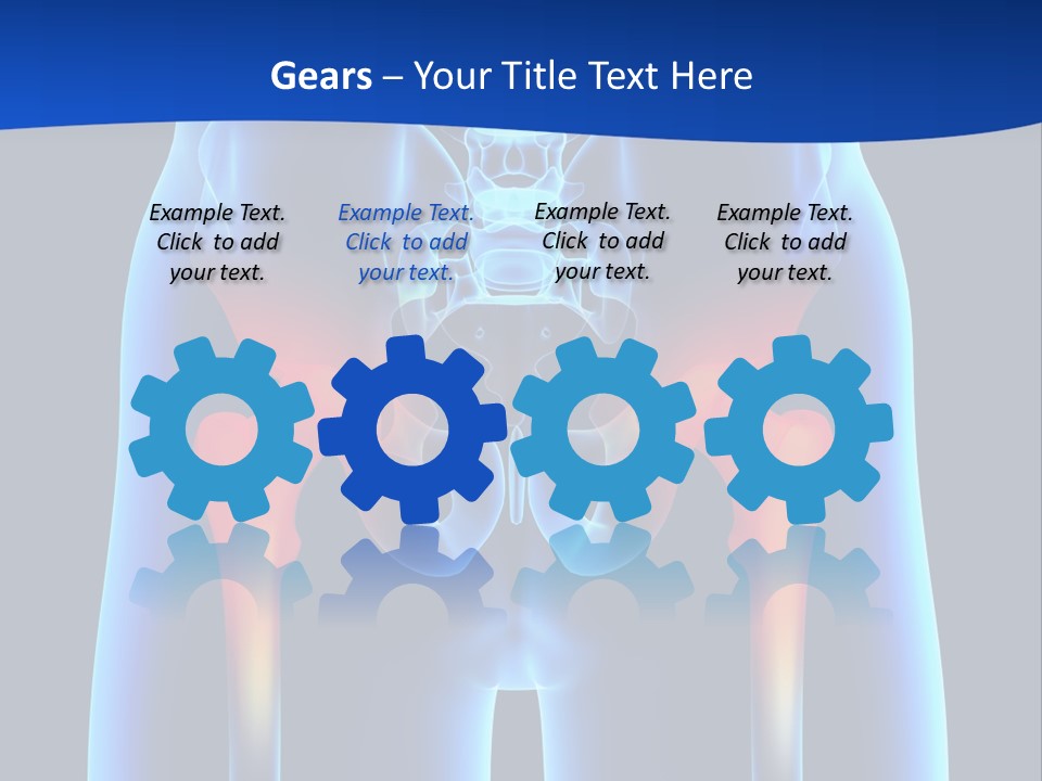 A Medical Powerpoint Presentation With A Highlighted Image Of A Man's Hip PowerPoint Template