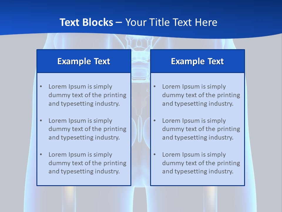 A Medical Powerpoint Presentation With A Highlighted Image Of A Man's Hip PowerPoint Template