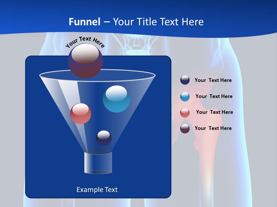 A Medical Powerpoint Presentation With A Highlighted Image Of A Man's Hip PowerPoint Template