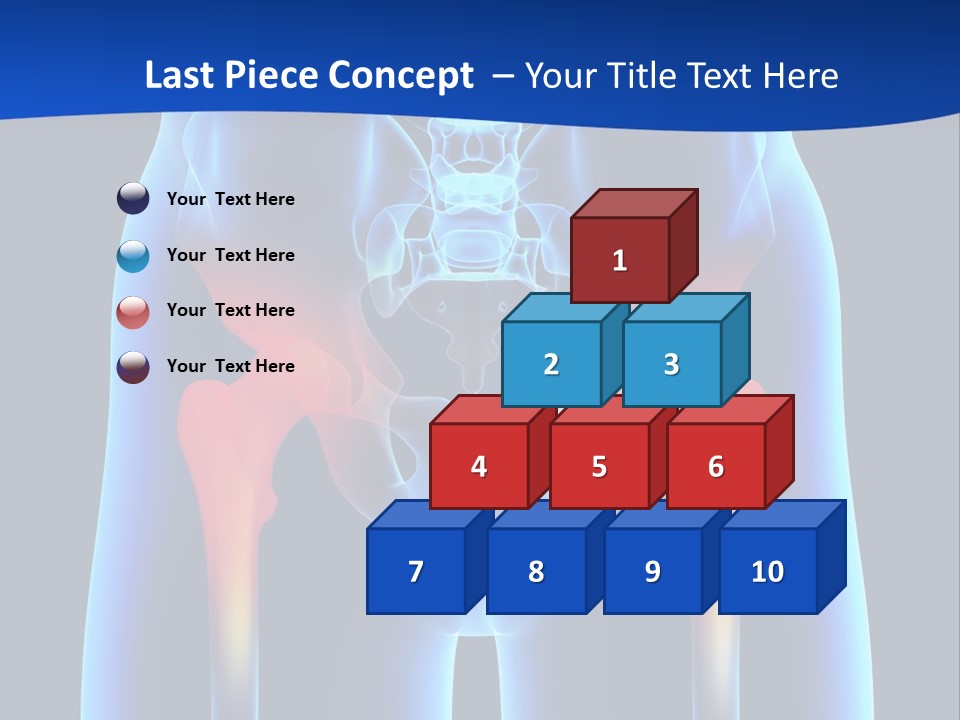 A Medical Powerpoint Presentation With A Highlighted Image Of A Man's Hip PowerPoint Template