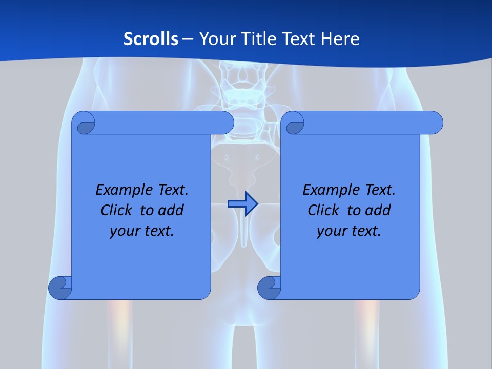 A Medical Powerpoint Presentation With A Highlighted Image Of A Man's Hip PowerPoint Template