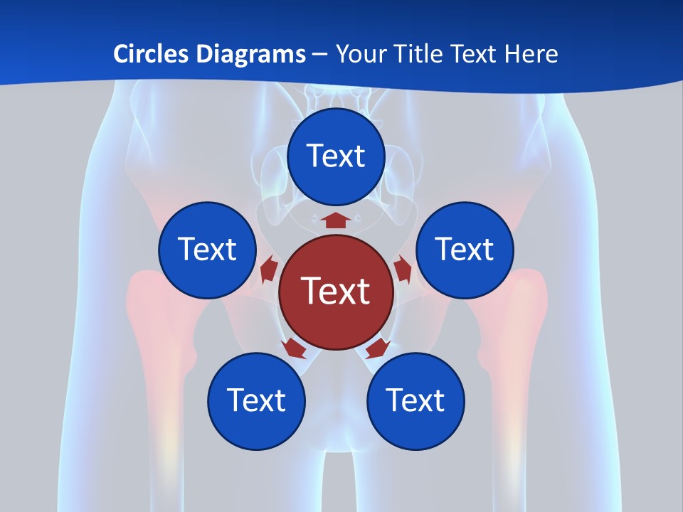 A Medical Powerpoint Presentation With A Highlighted Image Of A Man's Hip PowerPoint Template