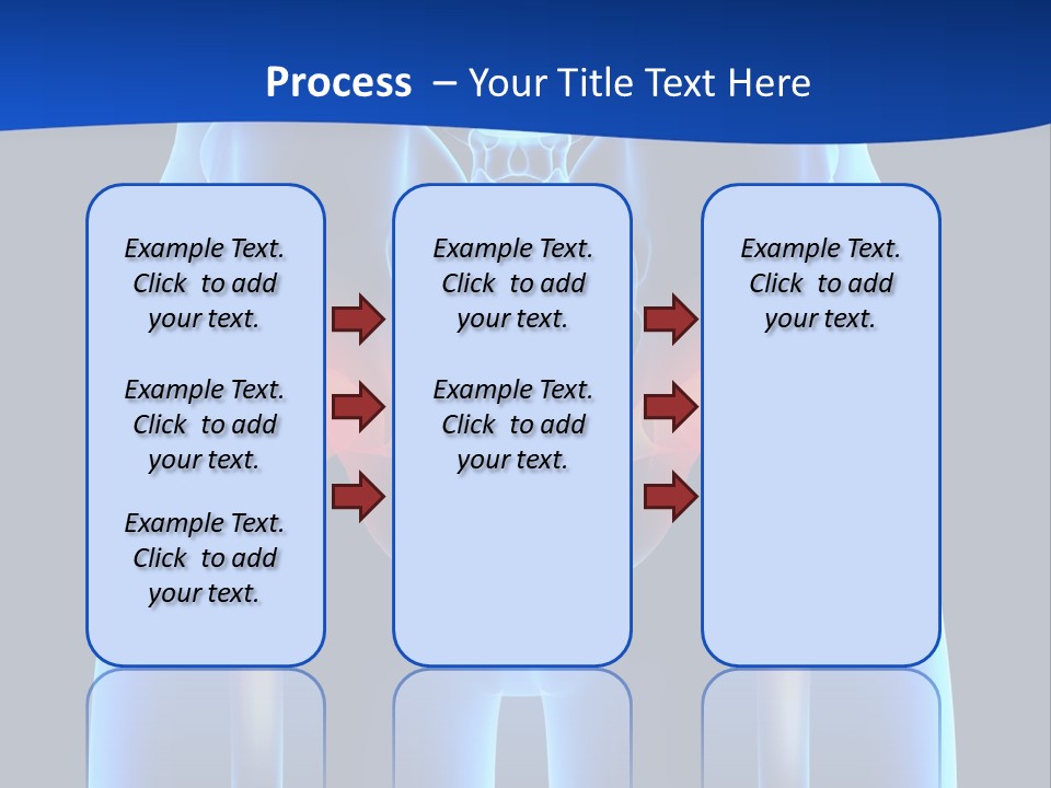 A Medical Powerpoint Presentation With A Highlighted Image Of A Man's Hip PowerPoint Template