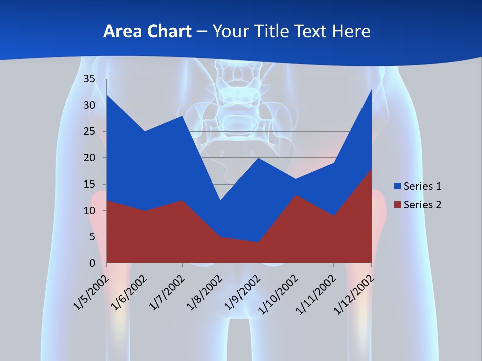 A Medical Powerpoint Presentation With A Highlighted Image Of A Man's Hip PowerPoint Template