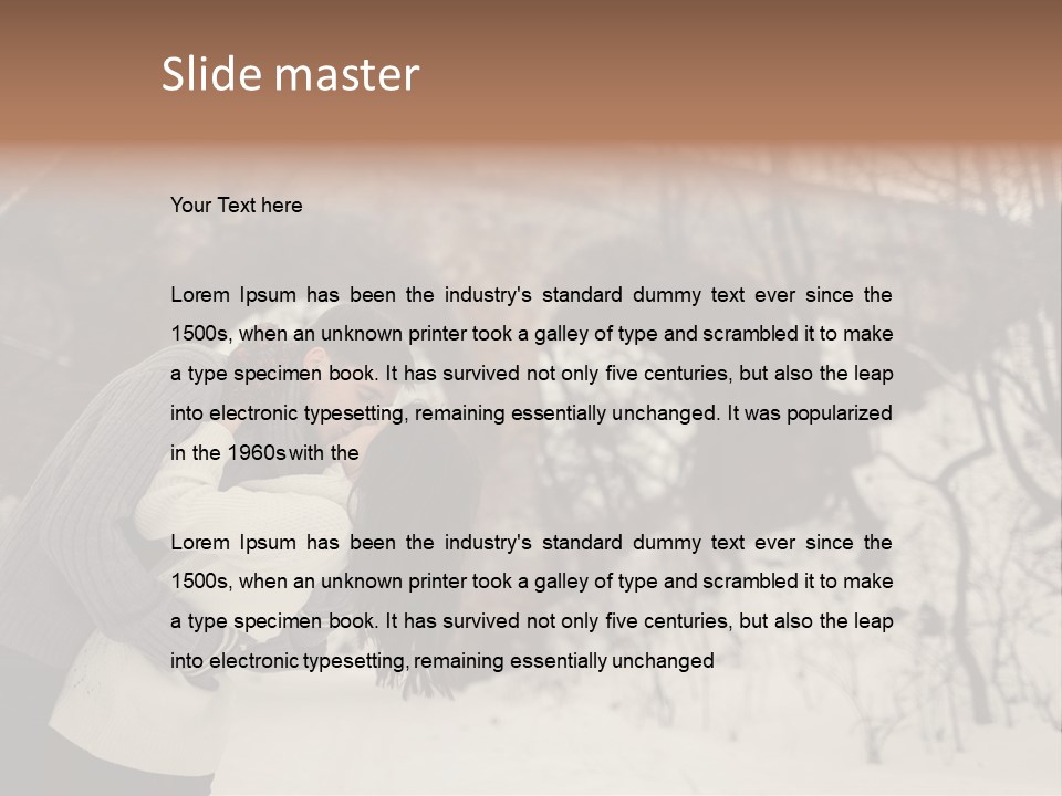 A Man And Woman Kissing In Front Of A Bridge PowerPoint Template