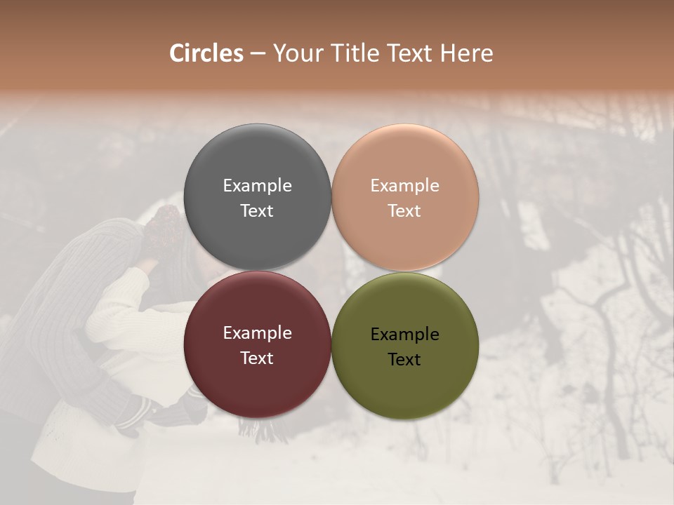 A Man And Woman Kissing In Front Of A Bridge PowerPoint Template