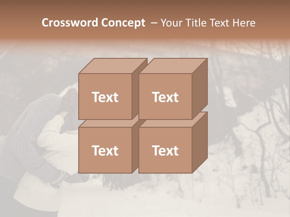 A Man And Woman Kissing In Front Of A Bridge PowerPoint Template