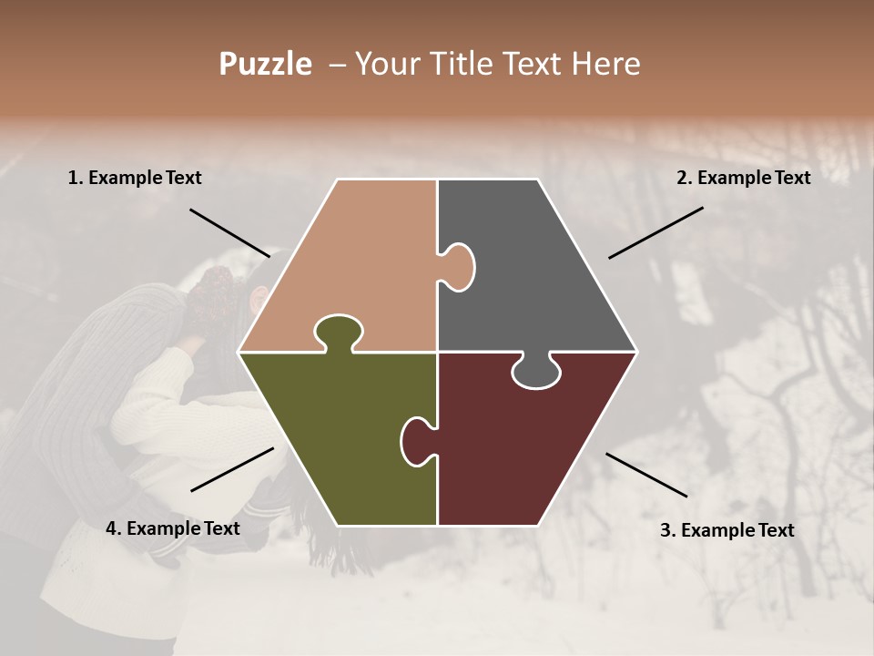 A Man And Woman Kissing In Front Of A Bridge PowerPoint Template