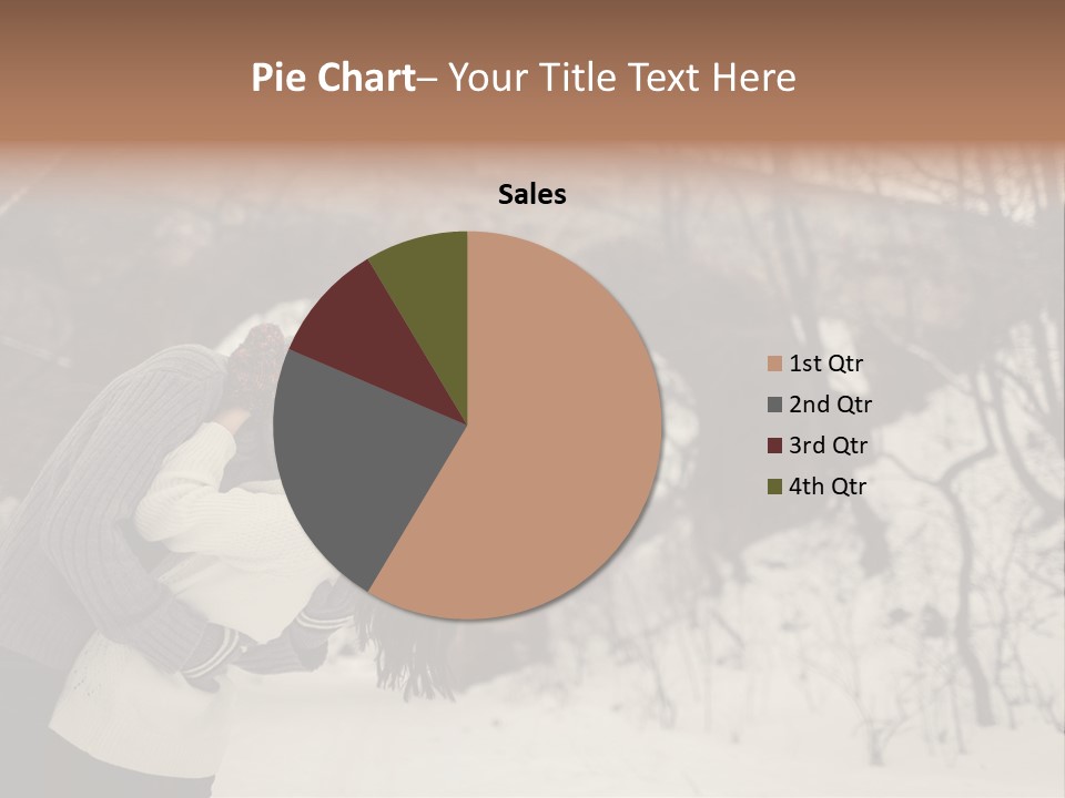 A Man And Woman Kissing In Front Of A Bridge PowerPoint Template