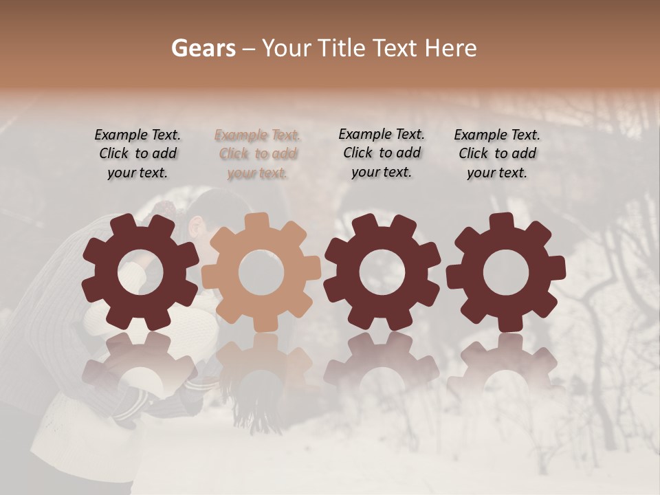 A Man And Woman Kissing In Front Of A Bridge PowerPoint Template