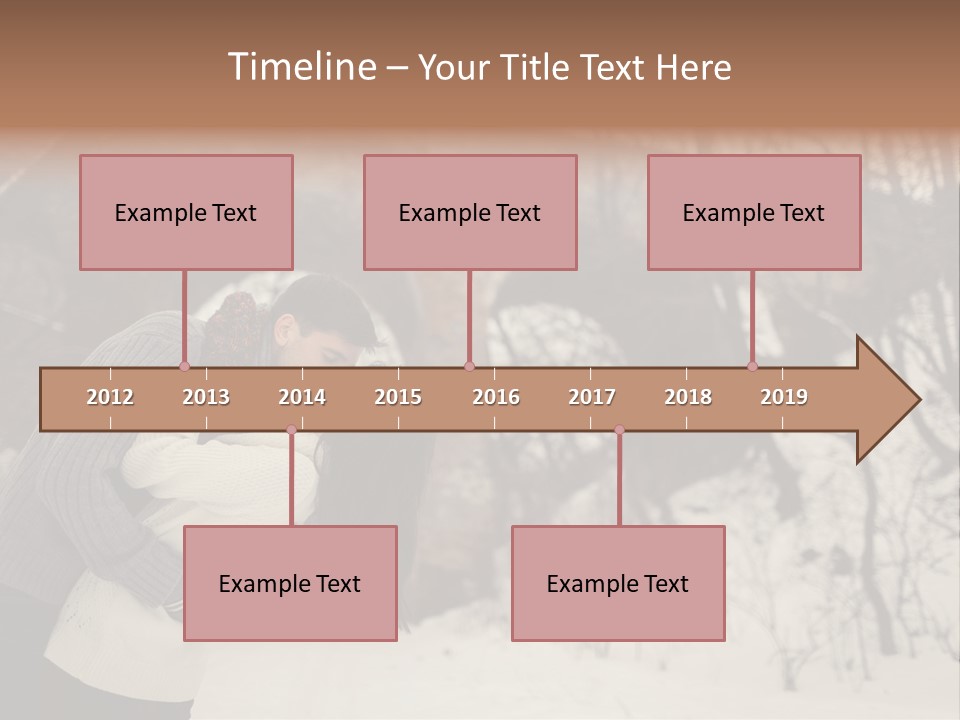 A Man And Woman Kissing In Front Of A Bridge PowerPoint Template