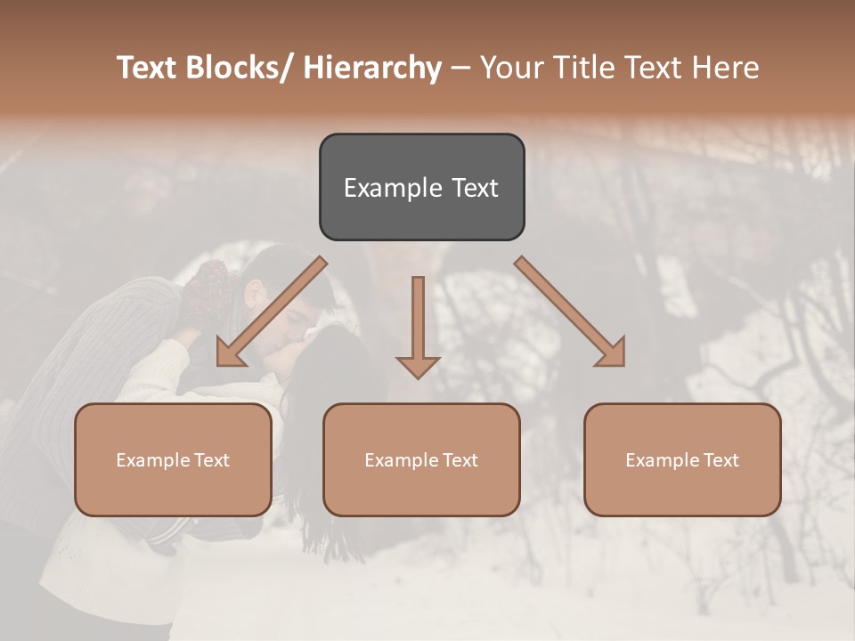 A Man And Woman Kissing In Front Of A Bridge PowerPoint Template