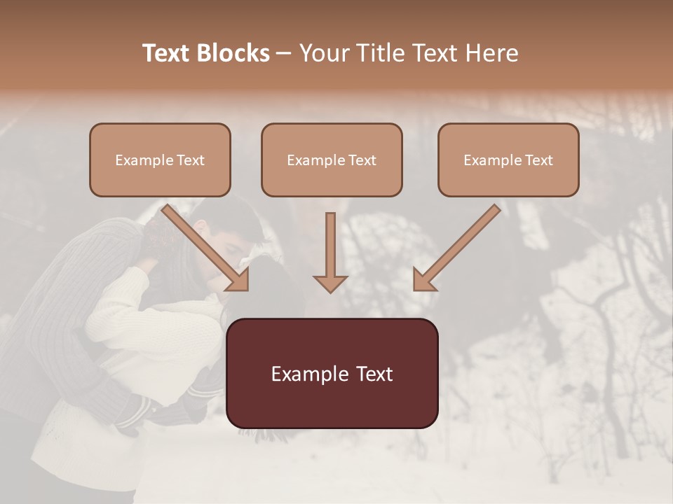 A Man And Woman Kissing In Front Of A Bridge PowerPoint Template
