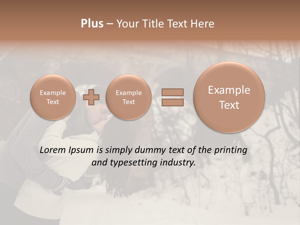 A Man And Woman Kissing In Front Of A Bridge PowerPoint Template
