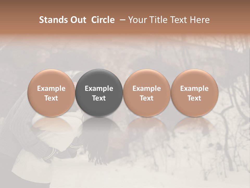 A Man And Woman Kissing In Front Of A Bridge PowerPoint Template