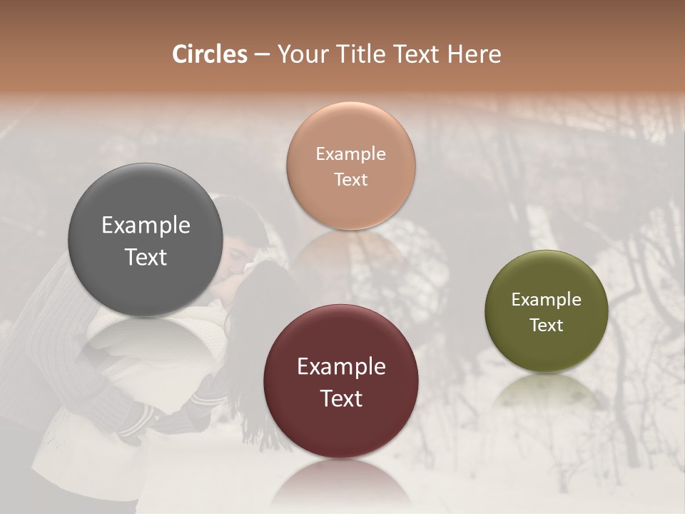 A Man And Woman Kissing In Front Of A Bridge PowerPoint Template