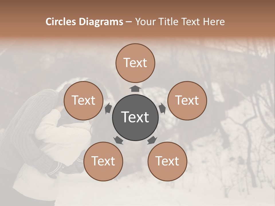 A Man And Woman Kissing In Front Of A Bridge PowerPoint Template