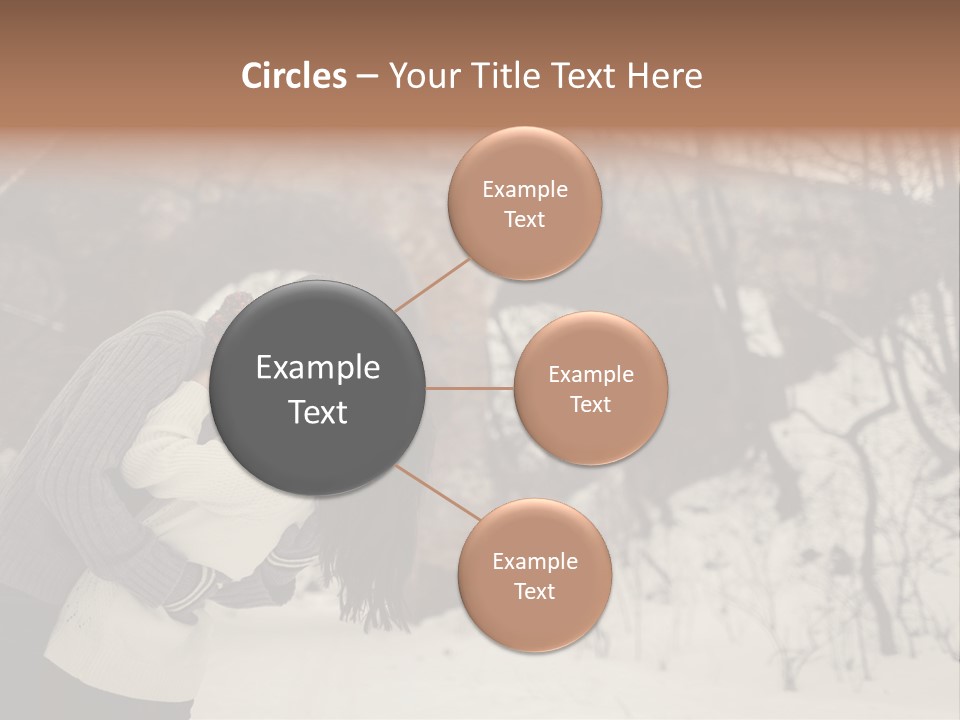 A Man And Woman Kissing In Front Of A Bridge PowerPoint Template