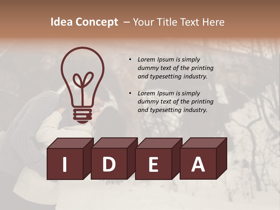 A Man And Woman Kissing In Front Of A Bridge PowerPoint Template