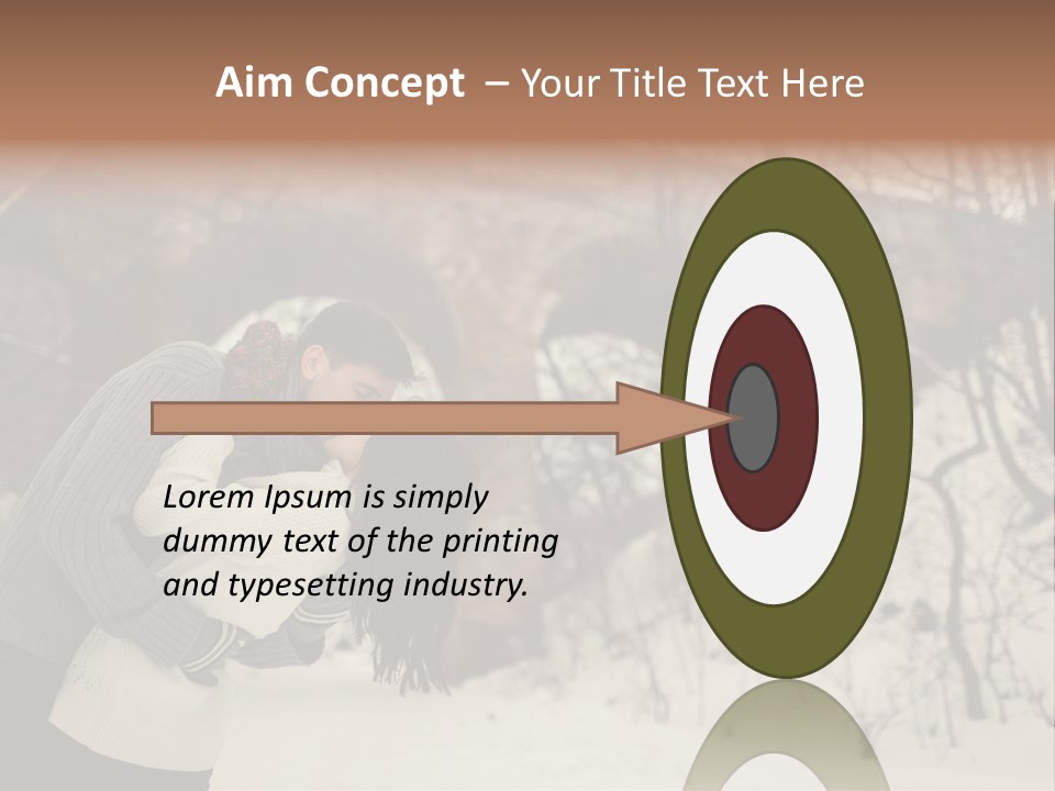 A Man And Woman Kissing In Front Of A Bridge PowerPoint Template