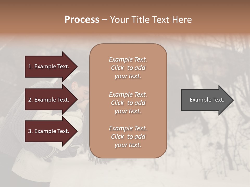 A Man And Woman Kissing In Front Of A Bridge PowerPoint Template