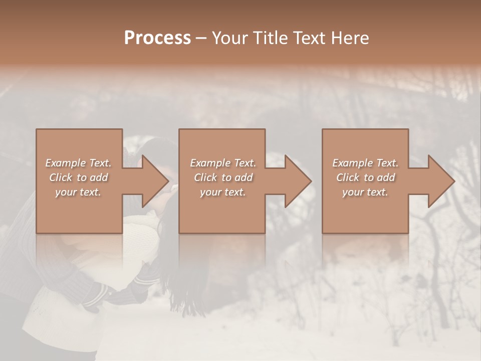 A Man And Woman Kissing In Front Of A Bridge PowerPoint Template