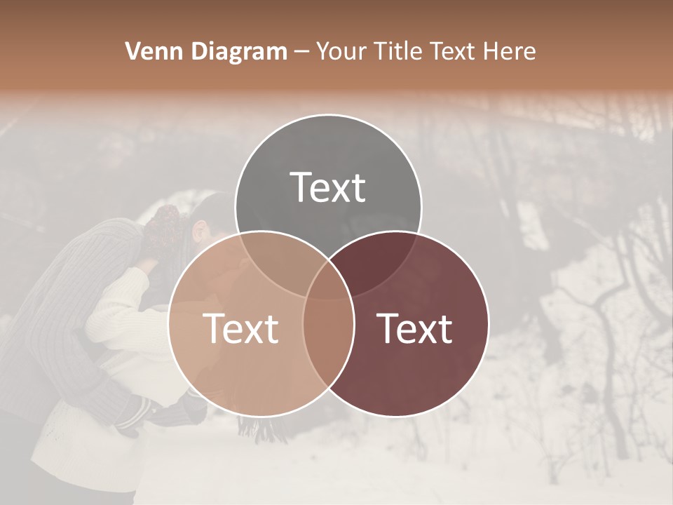 A Man And Woman Kissing In Front Of A Bridge PowerPoint Template