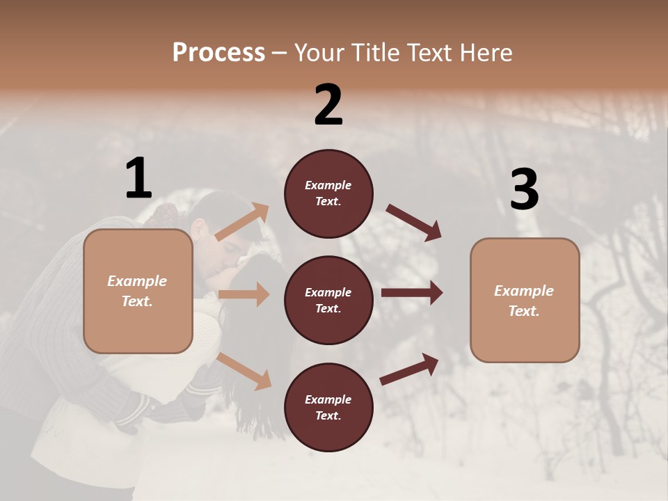A Man And Woman Kissing In Front Of A Bridge PowerPoint Template
