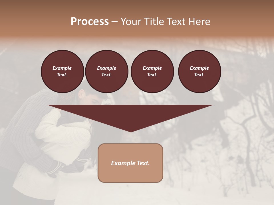 A Man And Woman Kissing In Front Of A Bridge PowerPoint Template