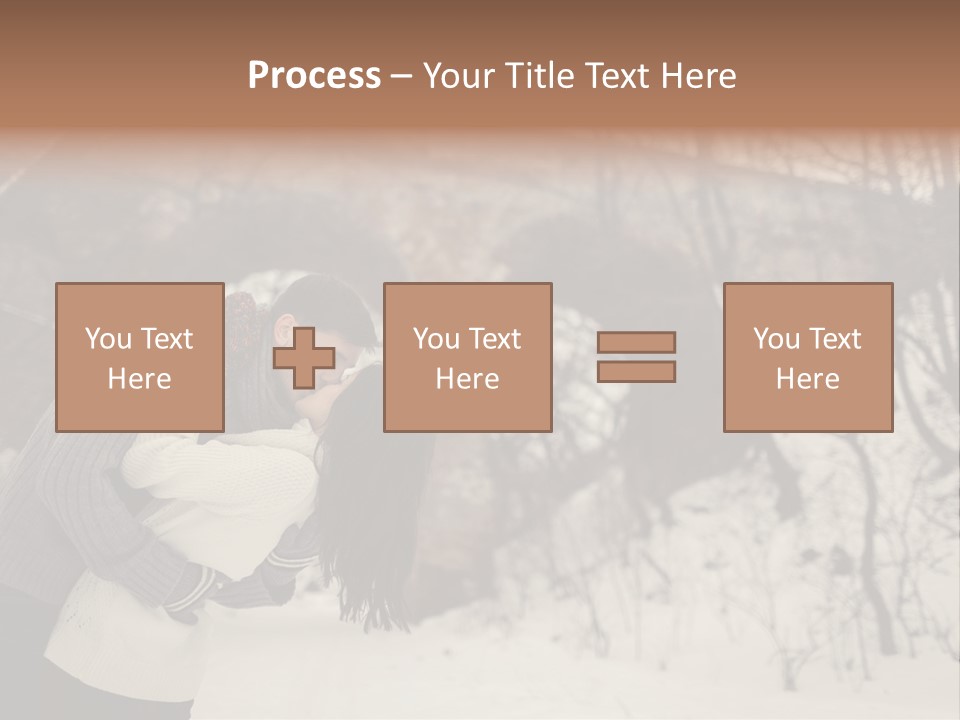 A Man And Woman Kissing In Front Of A Bridge PowerPoint Template