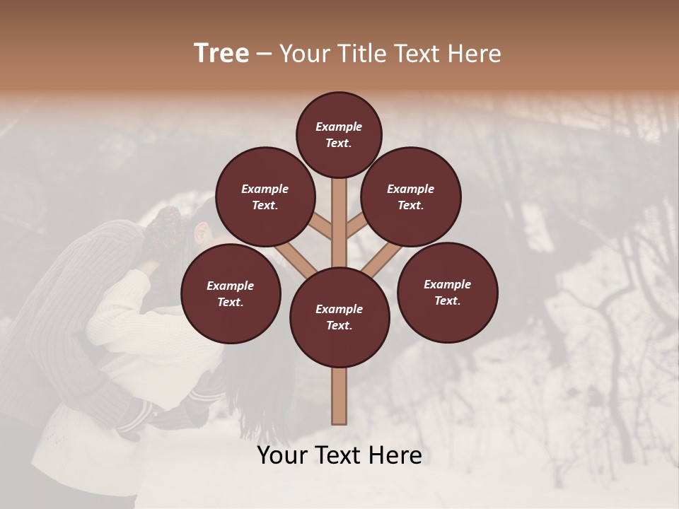 A Man And Woman Kissing In Front Of A Bridge PowerPoint Template