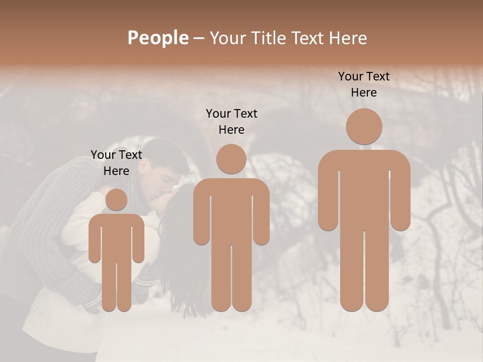 A Man And Woman Kissing In Front Of A Bridge PowerPoint Template