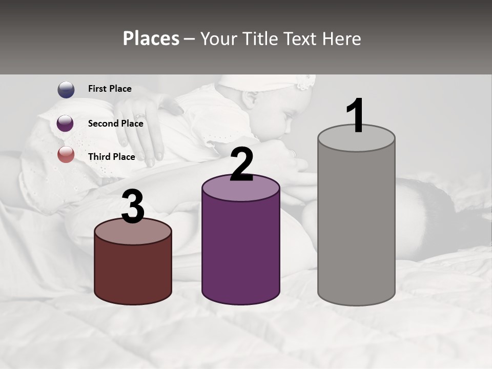 A Woman Laying On Top Of A Bed Holding A Baby PowerPoint Template